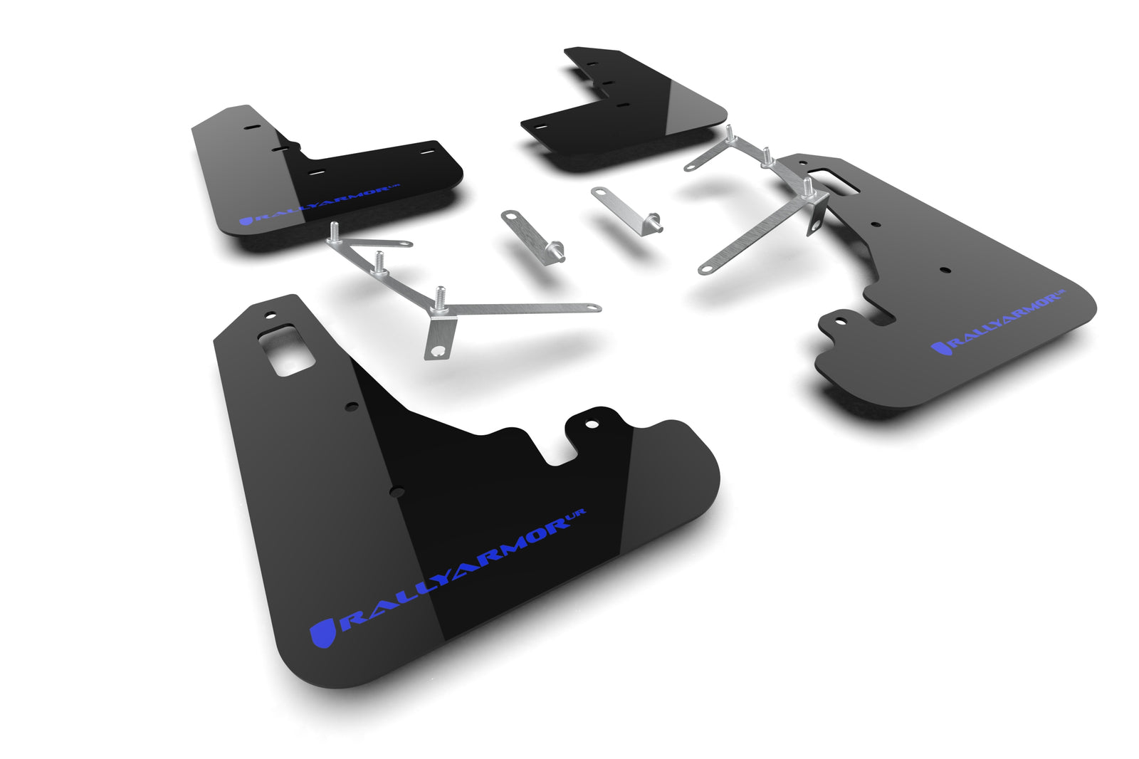 Rally Armor 2022+ Subaru BRZ / 2022+ Toyota GR86 Black UR Mud Flap w/ Blue Logo - MF99-UR-BLK-BL for 2022-2026 Toyota GR86 - 