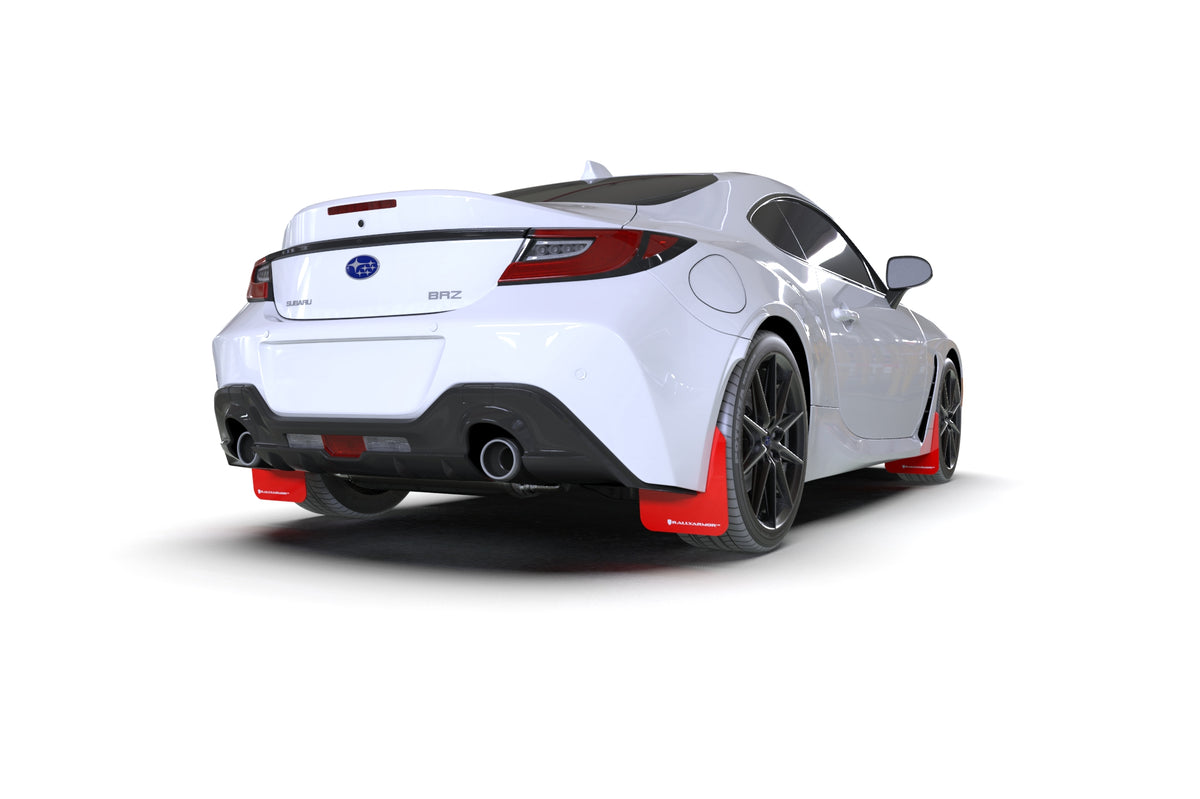 Rally Armor 2022+ Subaru BRZ / 2022+ Toyota GR86 Red UR Mud Flap w/ Black Logo - MF99-UR-RD-BLK