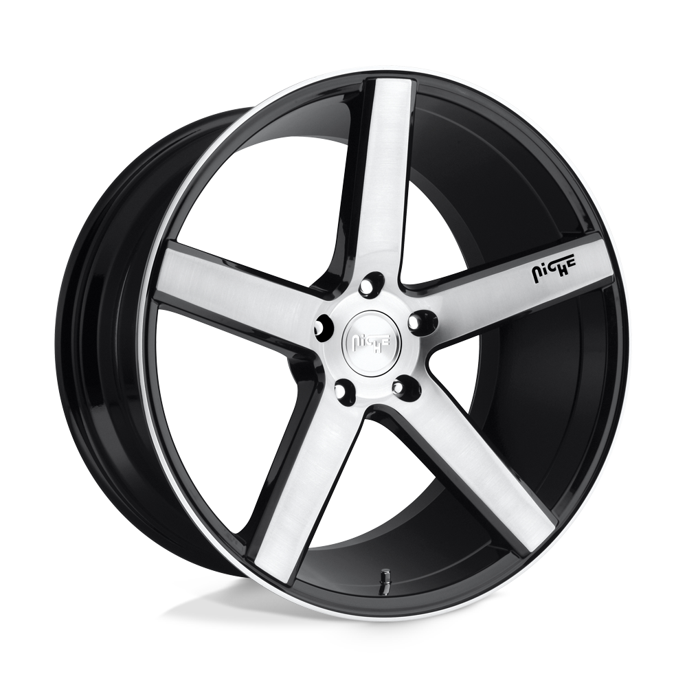 Niche 1PC M124 Milan 18X8 5X114.3 +40MM Gloss Black Brushed