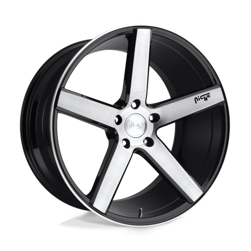 Niche 1PC M124 Milan 19X8.5 5X114.3 +35MM Gloss Black Brushed