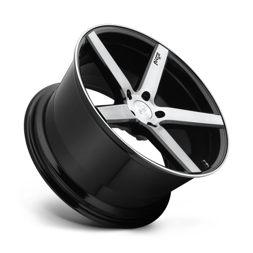 Niche 1PC M124 Milan 20X8.5 5X112 +34MM Gloss Black Brushed