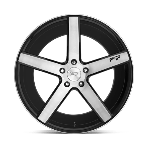 Niche 1PC M124 Milan 20X8.5 5X112 +34MM Gloss Black Brushed