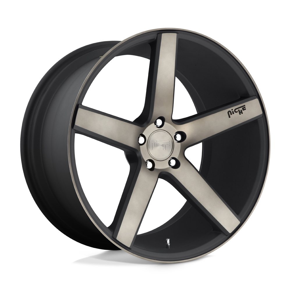 Niche 1PC M134 Milan 20X8.5 5X114.3 +35MM Matte Black Ddt Machined