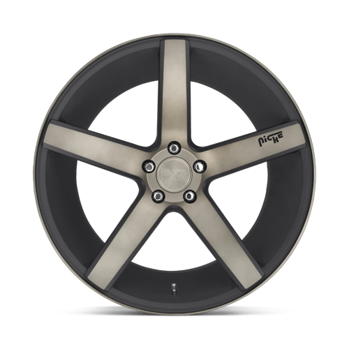 Niche 1PC M134 Milan 19X8.5 5X114.3 +35MM Matte Black Ddt Machined