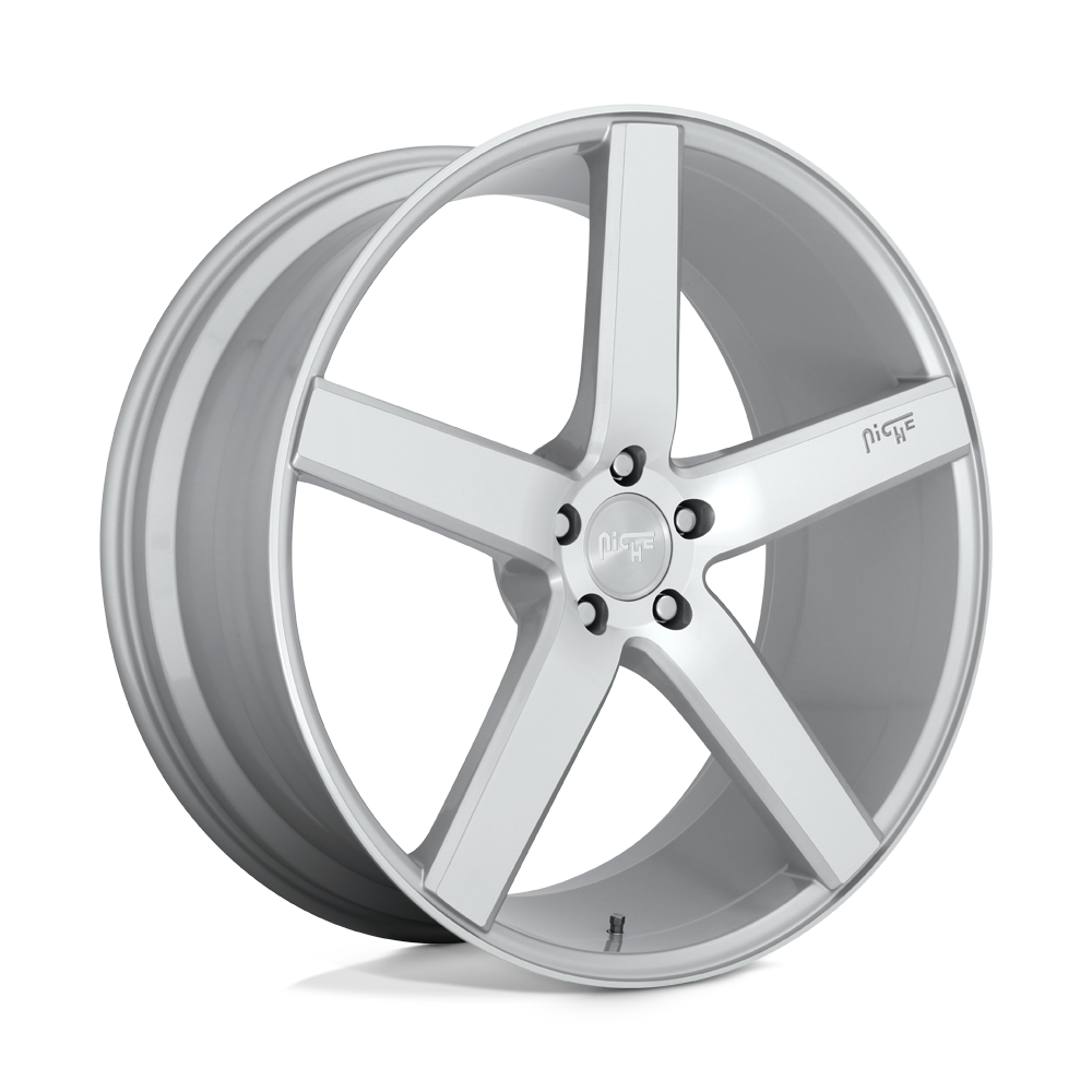 Niche 1PC M135 Milan 18X8 5X114.3 +40MM Gloss Silver Machined