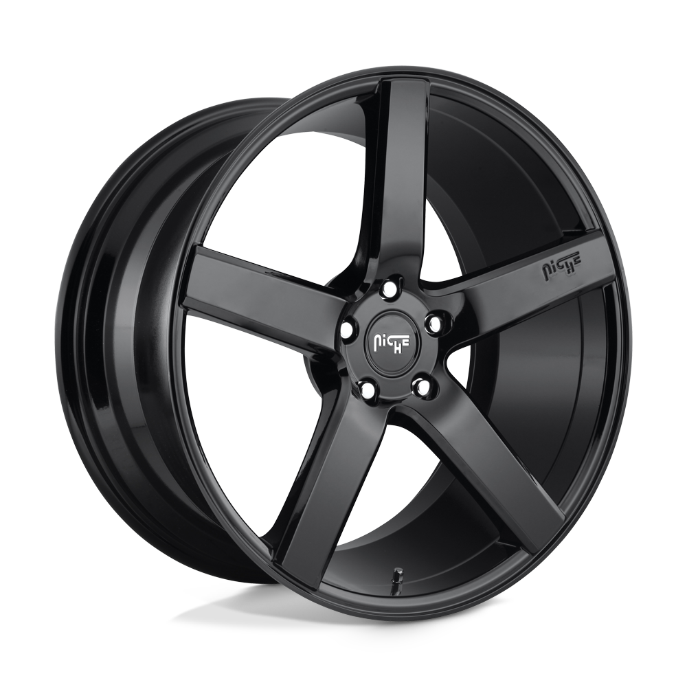 Niche 1PC M188 Milan 20X8.5 5X114.3 +35MM Gloss Black