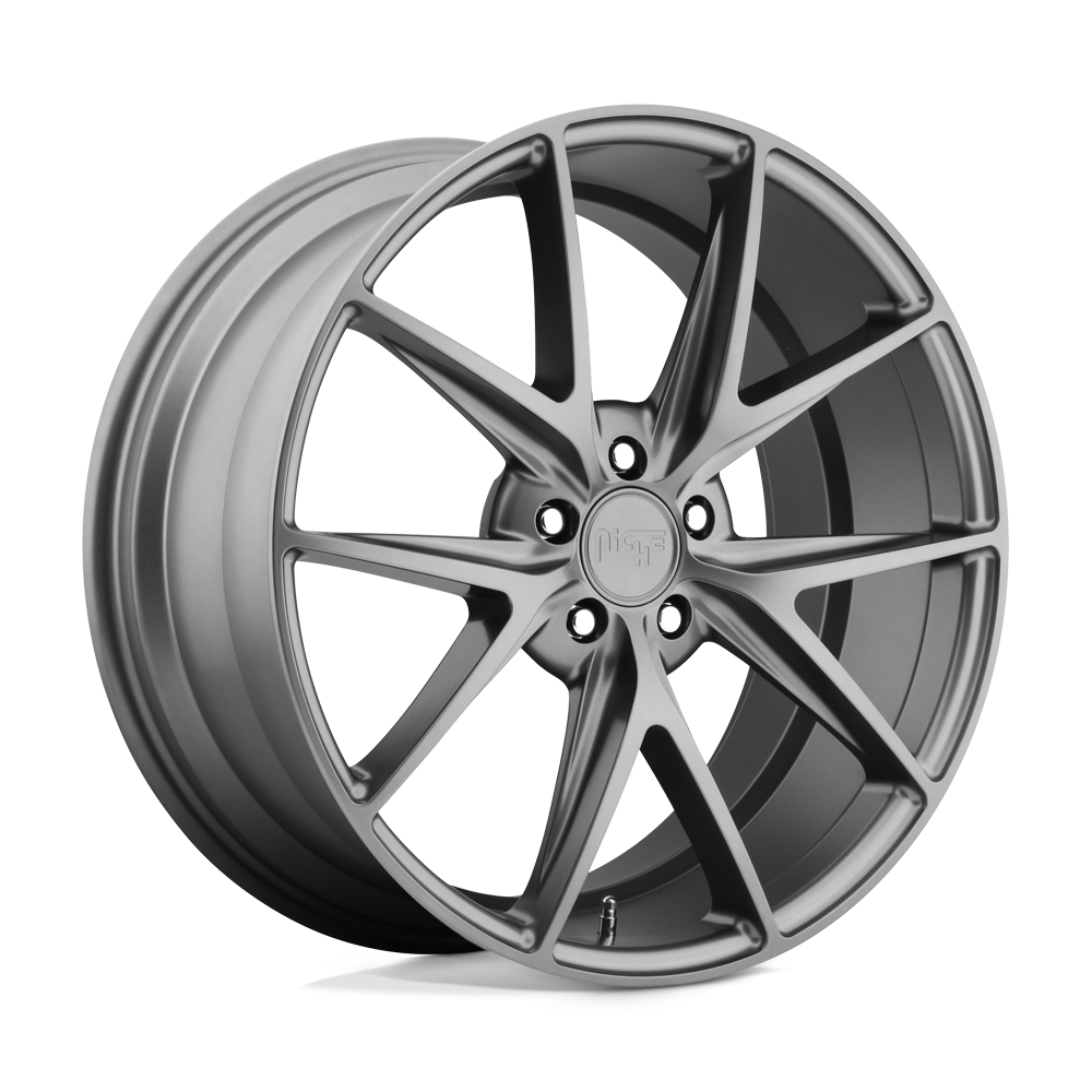 Niche 1PC M116 Misano 19X8.5 5X112 +25MM Matte Gun Metal
