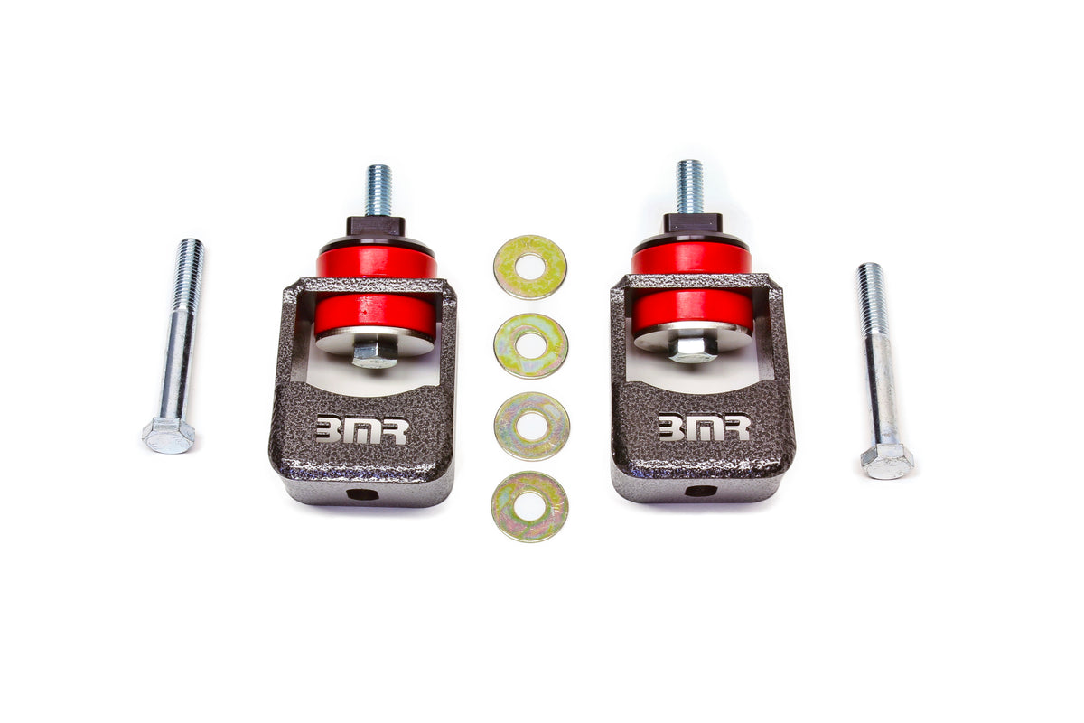 BMR 10-15 5th Gen Camaro Motor Mount Kit (Polyurethane) - Black Hammertone (Spacers Not Included) - MM004H