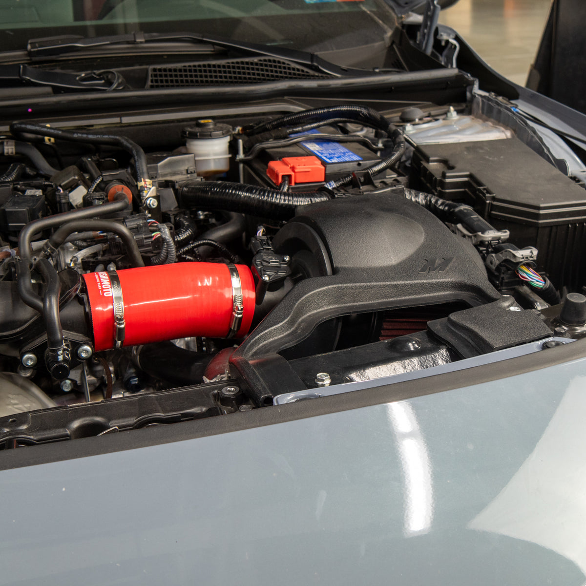 Mishimoto 2022+ Honda Civic 1.5T Performance Intake - Red - MMAI-CIV-22RD for 2022-2025 Honda Civic - side view