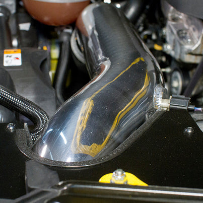 Mishimoto 2015 Ford Mustang Ecoboost Performance Intake - Polish - MMAI-MUS4-15P for 2015-2023 Ford Mustang - rear view