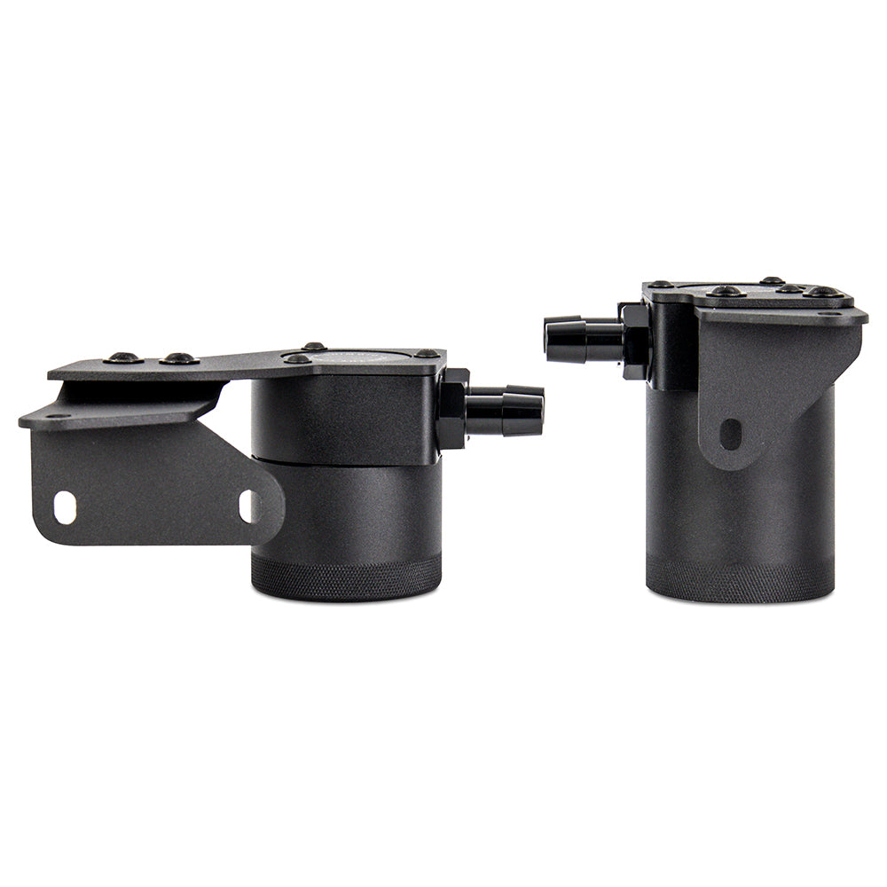 Mishimoto 07-09 Nissan 350Z PCV-Side Catch Can Kit - MMBCC-350Z-07PBE for 2008-2012 INFINITI EX - angle view