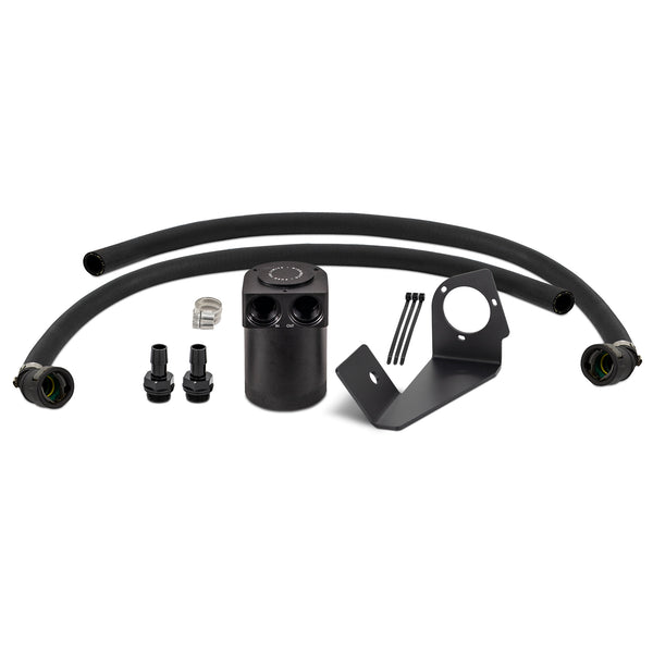 Mishimoto 2025+ RAM 1500 3.0L Hurricane Baffled Oil Catch Can Kit - Black - MMBCC-RAM-25