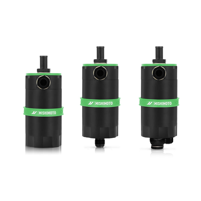 Mishimoto Universal Baffled Oil Catch Can - Green - MMBCC-UNI-GN by Mishimoto - side view