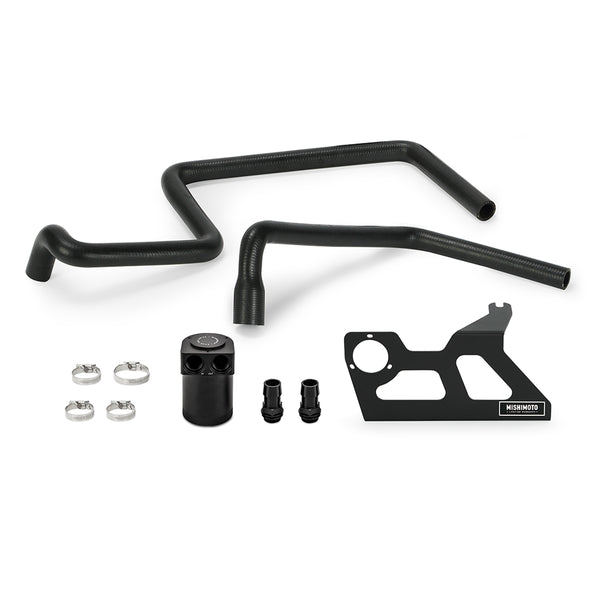 Mishimoto 07-11 Jeep Wrangler JK Baffled Oil Catch Can - Black - MMBCC-WR6-07PBE2