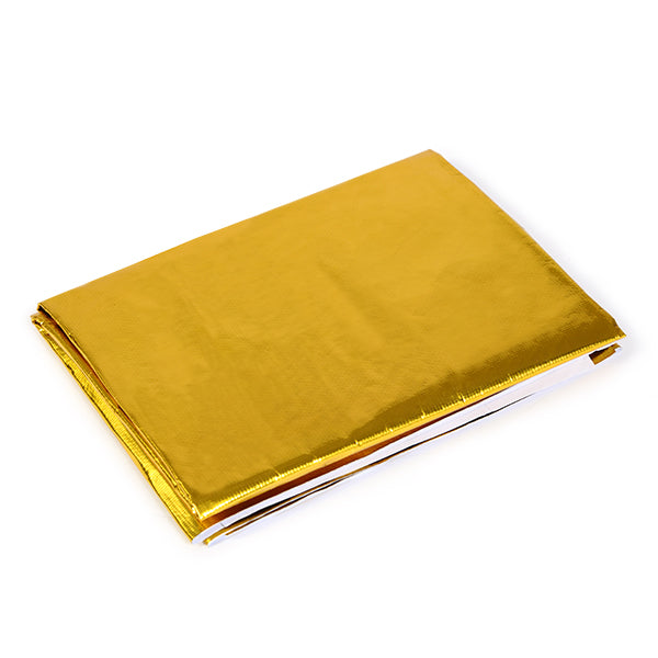 Mishimoto Gold Reflective Barrier w/ Adhesive Backing 12 inches x 24 inches - MMHP-GRB-1224 by Mishimoto - angle view