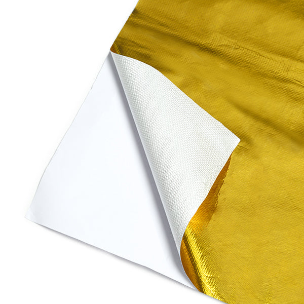 Mishimoto Gold Reflective Barrier w/ Adhesive Backing 12 inches x 24 inches - MMHP-GRB-1224 by Mishimoto - detail view