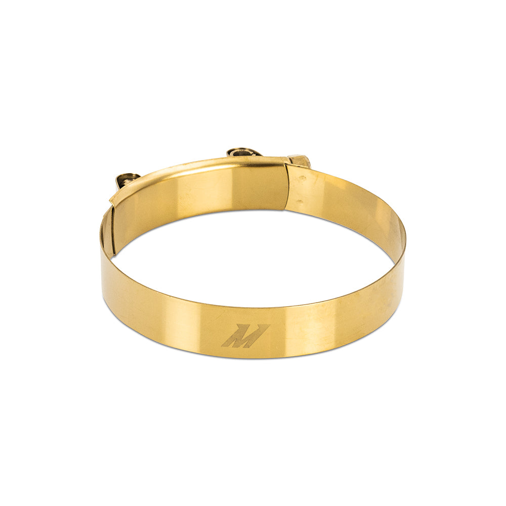Mishimoto 2.5 Inch Stainless Steel T-Bolt Clamps - Gold - MMCLAMP-25GD by Mishimoto - angle view