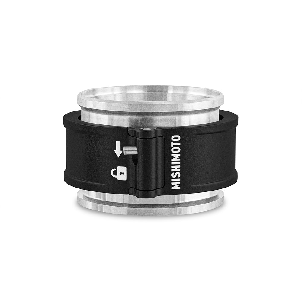 Mishimoto 2.5in Quick Release Clamp Assembly - Black - MMCLAMP-QD-25BK by Mishimoto - angle view