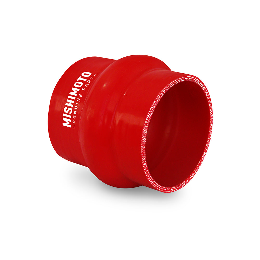 Mishimoto 3in. Hump Hose Silicone Coupler - Red - MMCP-3HPRD by Mishimoto - angle view