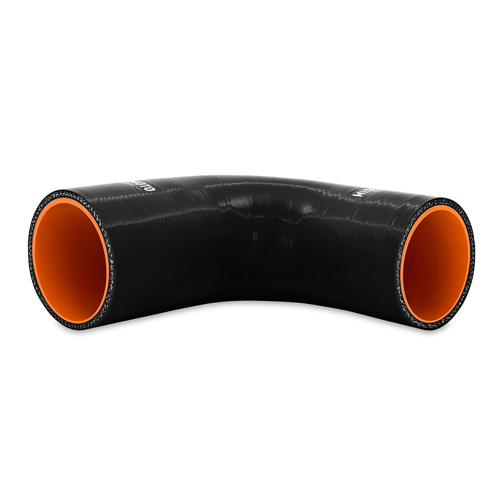 Mishimoto Silicone Reducer Coupler 90 Degree 2.75in to 3in - Black - MMCP-R90-27530BK by Mishimoto - angle view