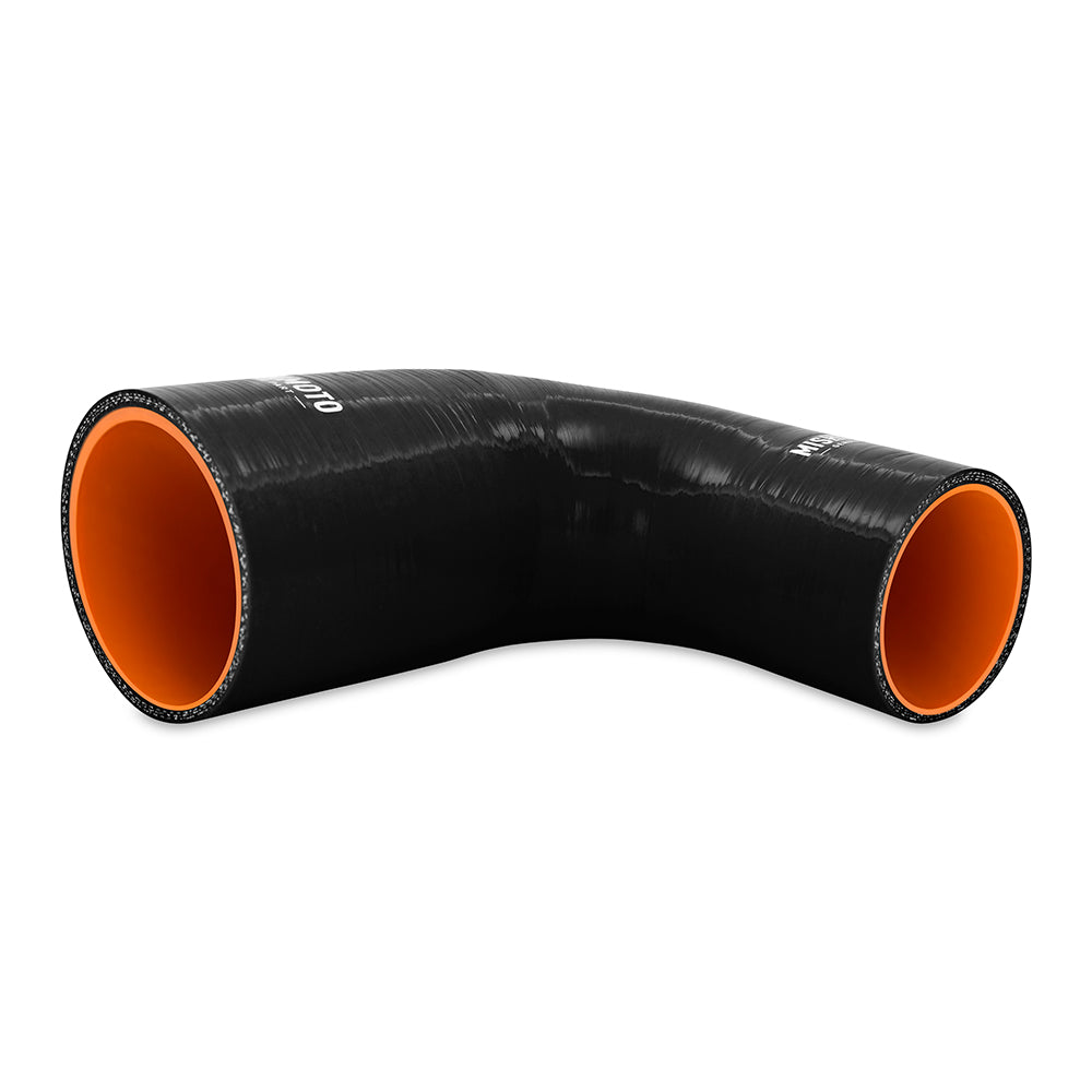 Mishimoto Silicone Reducer Coupler 90 Degree 3in to 3.5in - Black - MMCP-R90-3035BK by Mishimoto - angle view