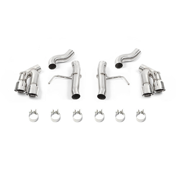 Mishimoto 2016+ Chevrolet Camaro Quad-Tip Race Axle-Back Exhaust w/ Polished Tips - MMEXH-CAM8-16AQTRP
