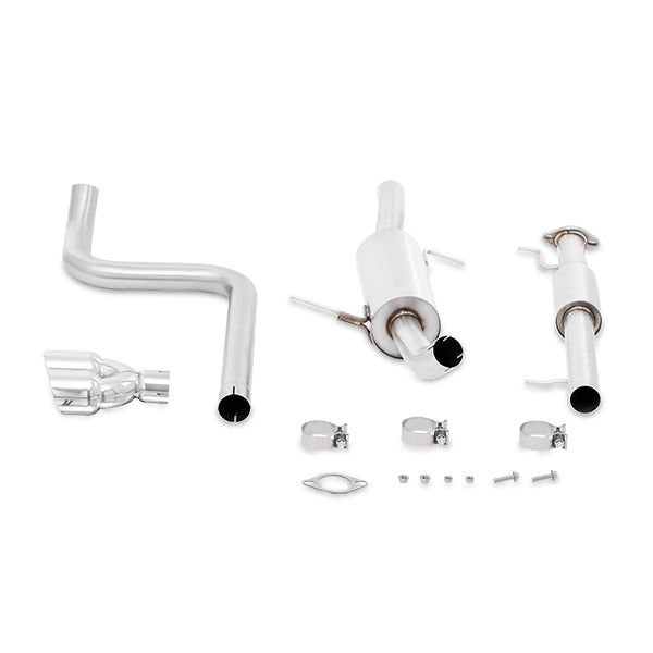 Mishimoto 14-18 Ford Fiesta ST 1.6L 2.5in Stainless Steel Resonated Cat-Back Exhaust w/ Polish Tips - MMEXH-FIST-14RP