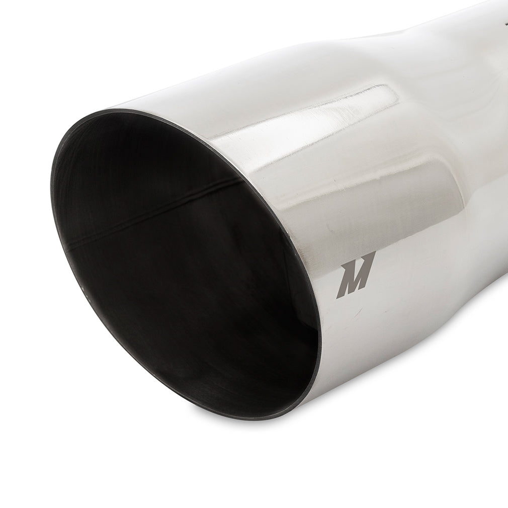 Mishimoto Clamo-On Single Wall Exhaust Tip 5in Outlet - Polished - MMEXH-TIP-SWP by Mishimoto - installed view