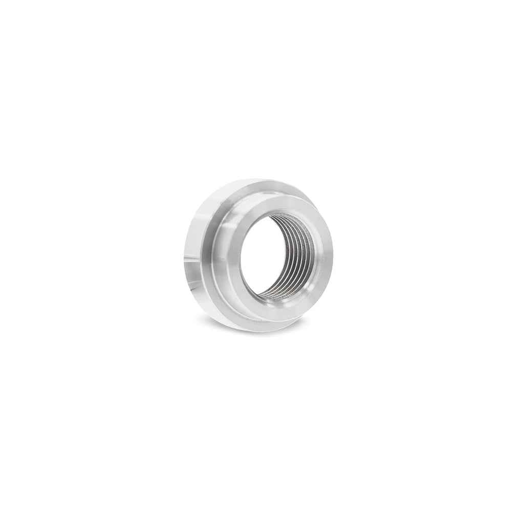 Mishimoto M18x1.5 Weld-On Bung Aluminum - MMEXH-WB18-AL by Mishimoto - angle view