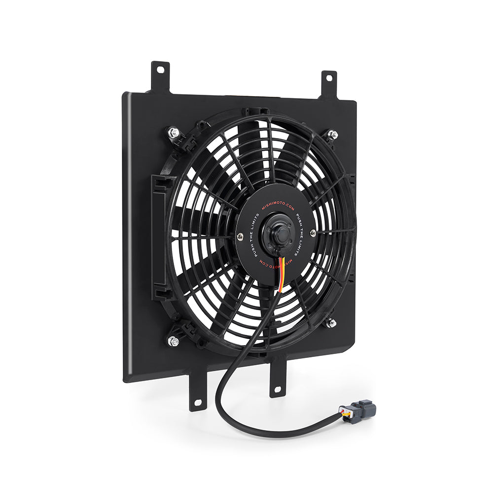 Mishimoto 92-00 Honda Civic Aluminum Fan Shroud Black - MMFS-CIV-92BK for 1992-2000 Honda Civic - angle view