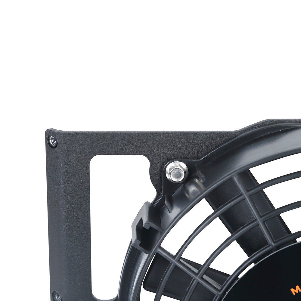 Mishimoto Universal 10in. Heavy-Duty Oil Cooler Fan Shroud - Micro Wrinkle Black - MMFS-HDOC-10 by Mishimoto - detail view