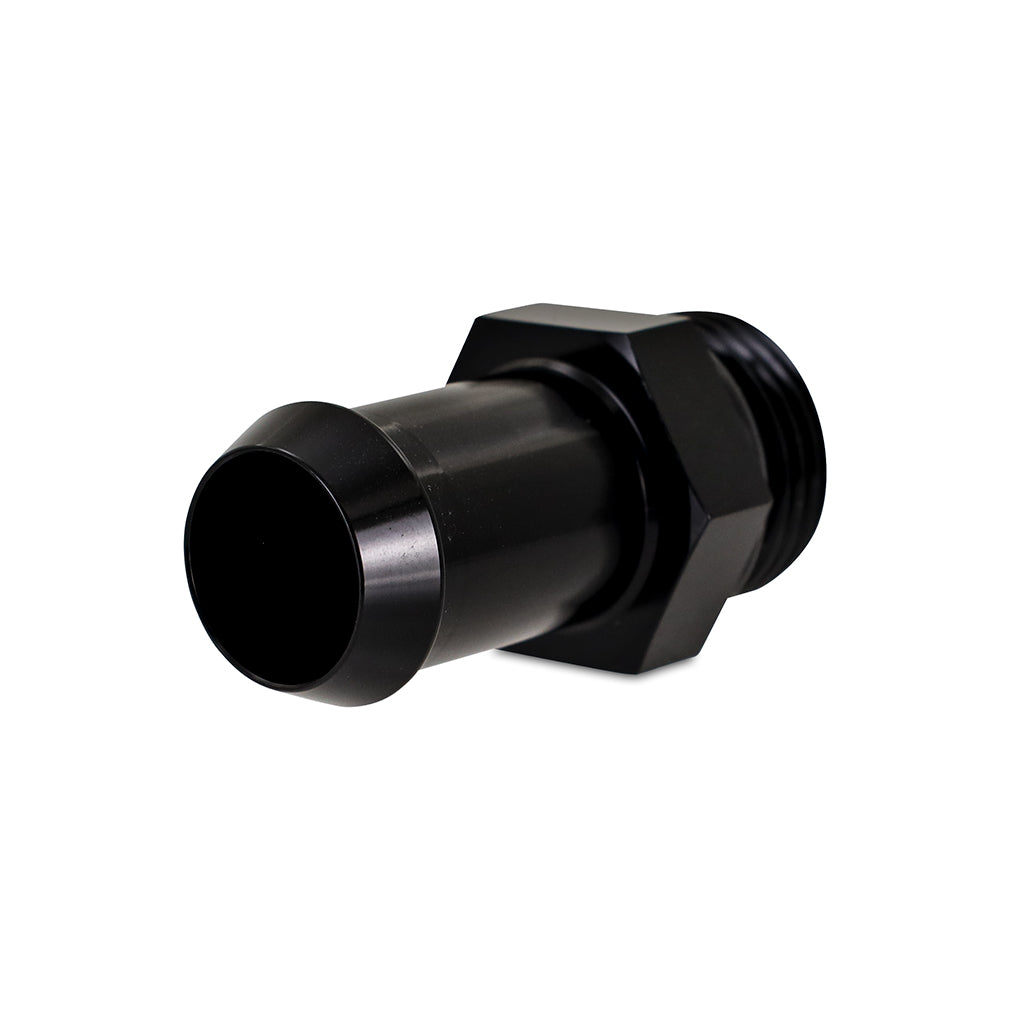 Mishimoto -10 ORB to 3/4in Hose Barb Aluminum Fitting - Black - MMFT-10-34BK by Mishimoto - angle view