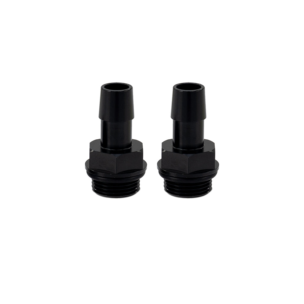 Mishimoto 2pcs. M20x1.5 1/2in Aluminum Catch Can Fittings - Black - MMFT-M20-12BK by Mishimoto - detail view