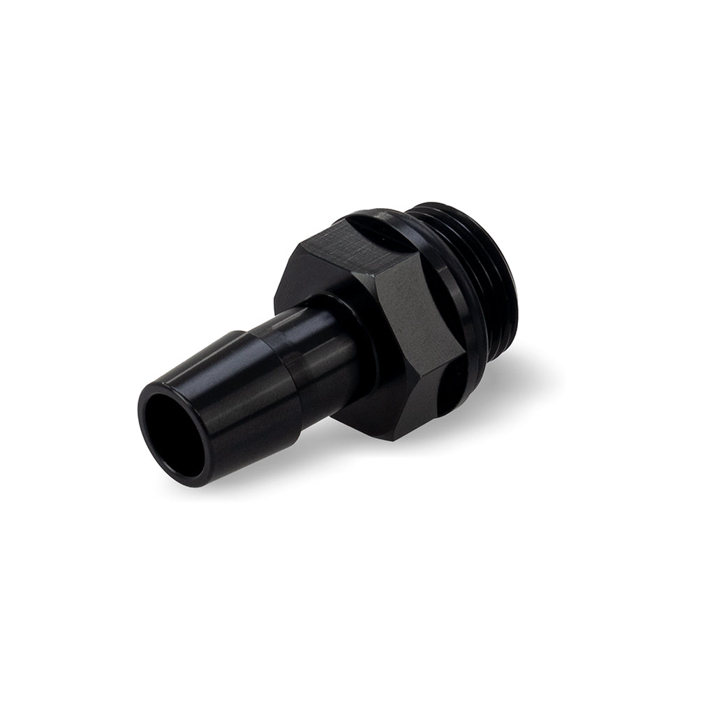 Mishimoto 2pcs. M20x1.5 1/2in Aluminum Catch Can Fittings - Black - MMFT-M20-12BK by Mishimoto - angle view