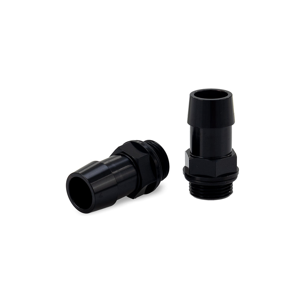 Mishimoto 2pcs. M20x1.5 3/4in Aluminum Catch Can Fitting - Black - MMFT-M20-34BK