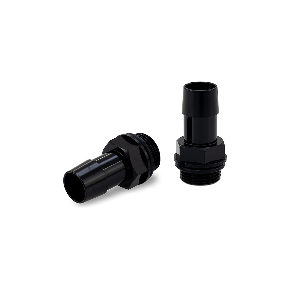 Mishimoto 2pcs. M20x1.5 5/8in Aluminum Catch Can Fittings - Black - MMFT-M20-58BK