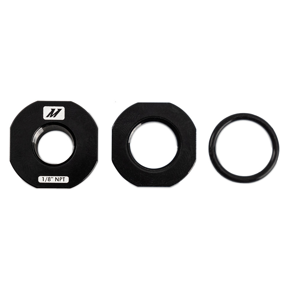 Mishimoto 1/8in NPT CNC-Machined Nozzle Mount Adapter - Black - MMFT-NZL-18BK by Mishimoto - angle view