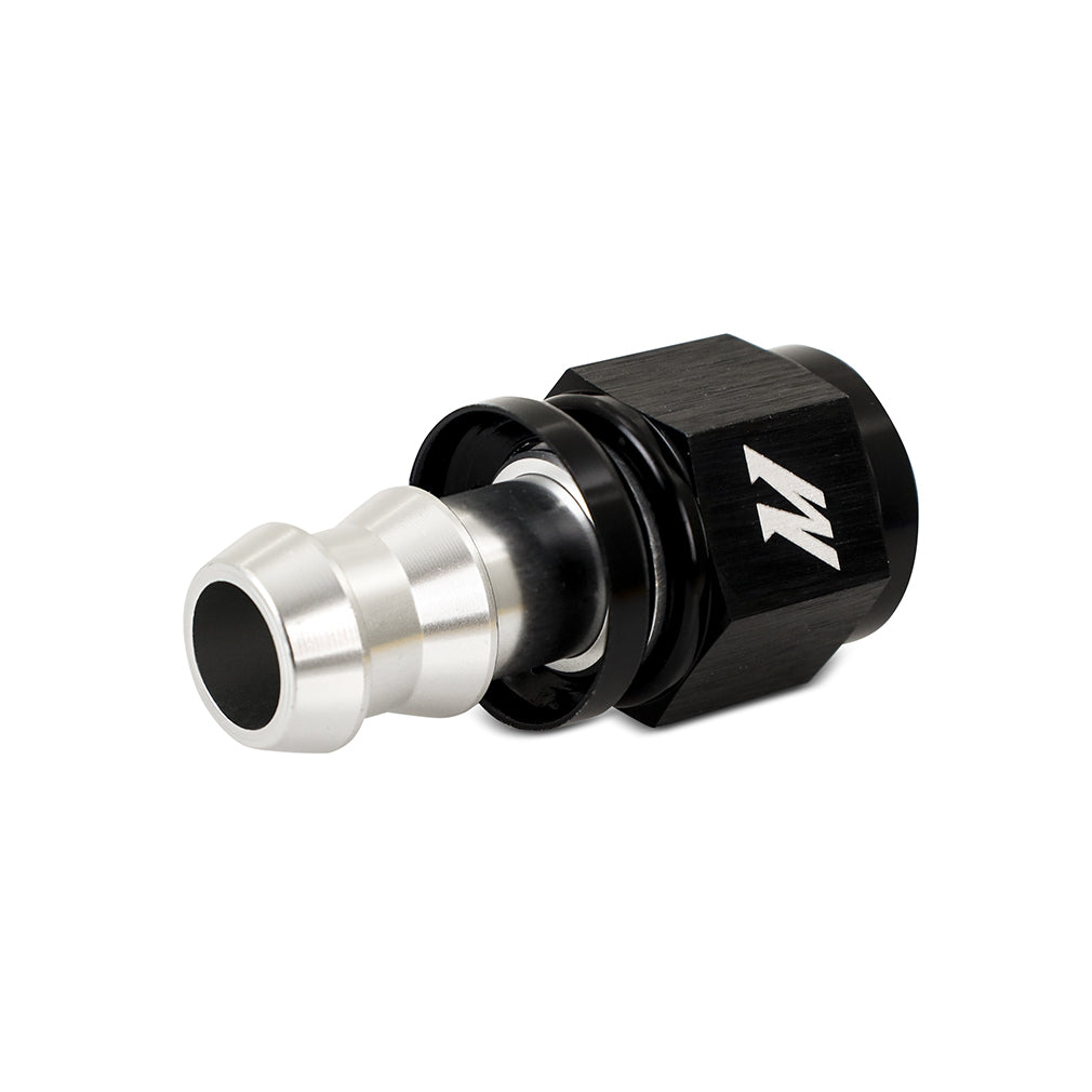 Mishimoto Straight Push Lock Fitting - 8AN - MMFT-PL-8S for 2016-2023 Audi TT - angle view