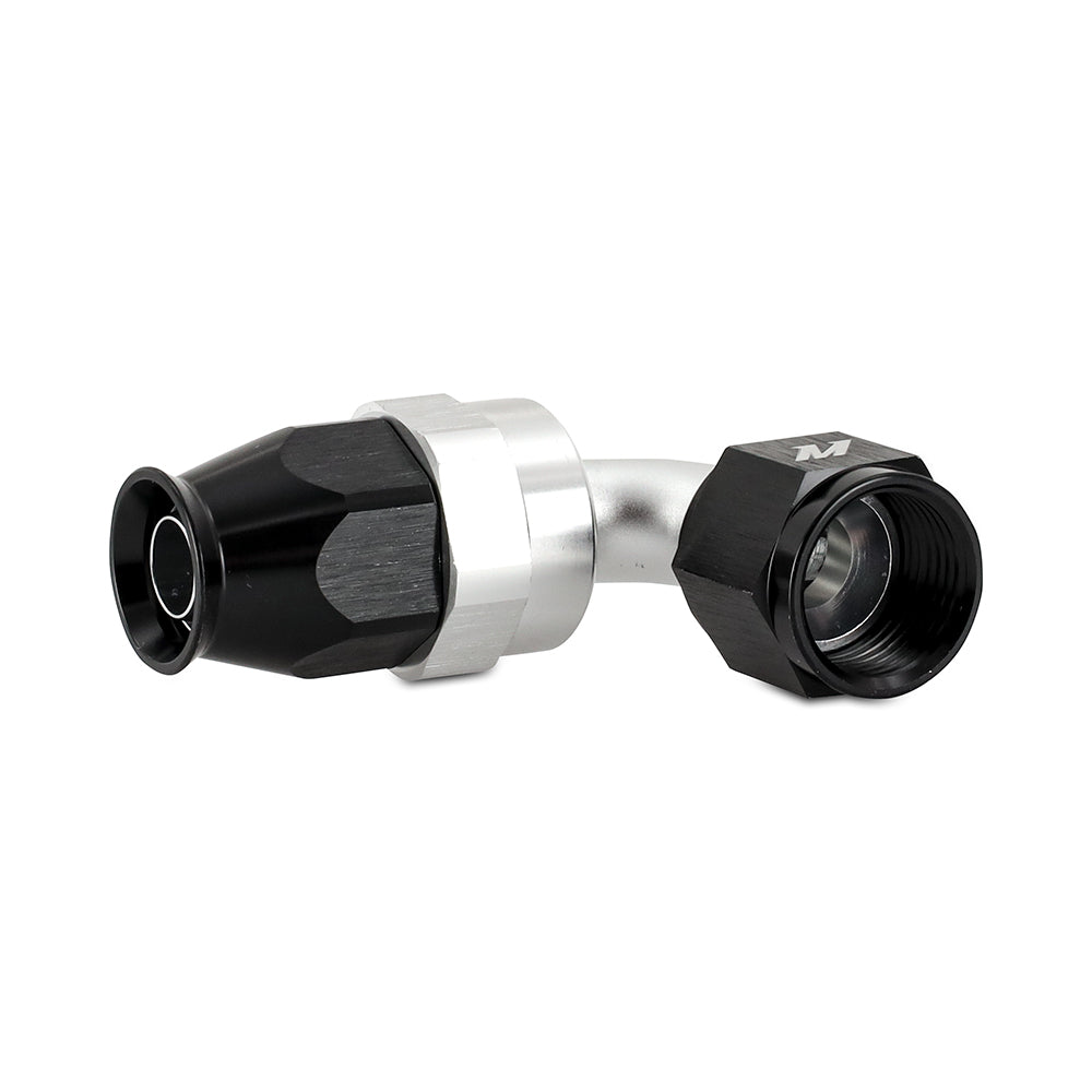 Mishimoto Aluminum PTFE -6AN 90 Degree Fitting Black - MMFT-SW-06P-90 by Mishimoto - angle view
