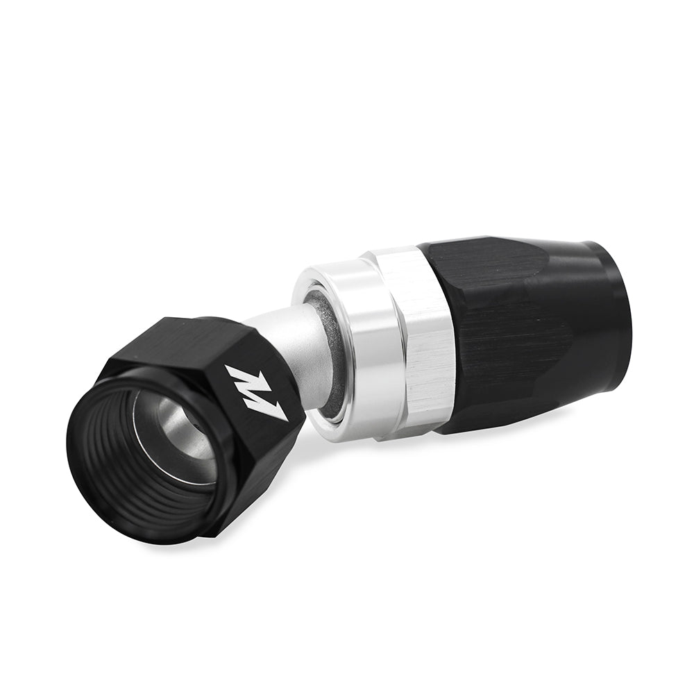 Mishimoto Aluminum -12AN 45 Degree Fitting - Black - MMFT-SW-12-45 by Mishimoto - angle view
