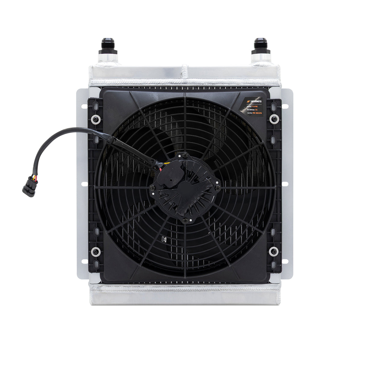 Mishimoto Universal Heat Exchanger Kit - With Integrated 1 x 12in Brushless Fan - MMHE-UNI-BRLS-K by Mishimoto - close-up