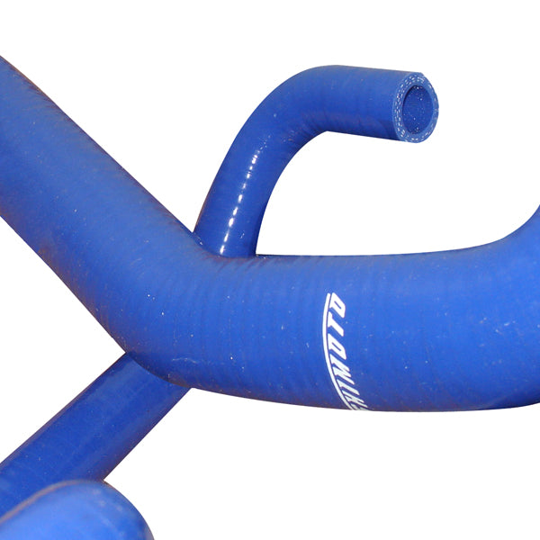 Mishimoto 03-06 Nissan 350Z Blue Silicone Hose Kit - MMHOSE-350Z-03BL for 2016-2020 Chevrolet Camaro - angle view