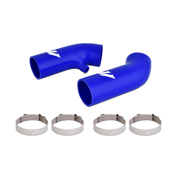 Mishimoto 09+ Nissan 370Z Blue Silicone Air Intake Hose Kit - MMHOSE-370Z-09AIBL for 2006-2013 INFINITI G - angle view