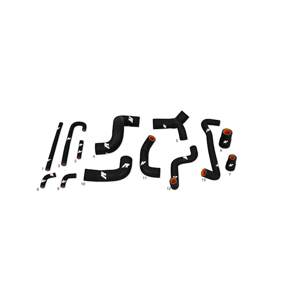Mishimoto 88-91 BMW E30 (M3) Black Silicone Hose Kit - MMHOSE-E30-88BK for 1984-1993 BMW 3 Series - installed view