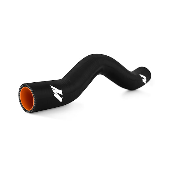 Mishimoto Mitsubishi EVO 4/5/6 Upper Black Silicone Hose - MMHOSE-EVO-UBK for 2016-2021 Chevrolet Camaro - angle view