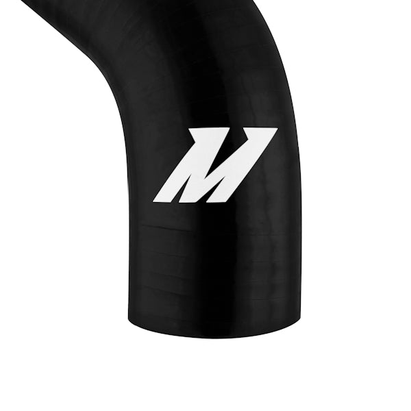 Mishimoto Mitsubishi EVO 4/5/6 Upper Black Silicone Hose - MMHOSE-EVO-UBK for 2016-2021 Chevrolet Camaro - installed view