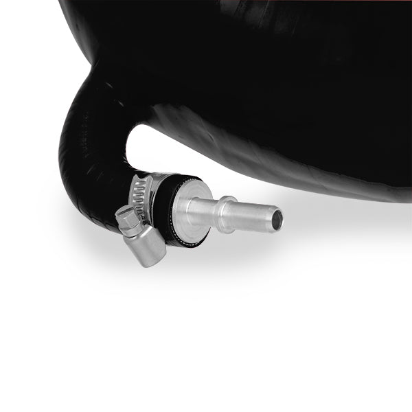 Mishimoto 15+ Ford Mustang GT Silicone Silicone Hose - Black - MMHOSE-MUS8-15IHBK for 2015-2023 Ford Mustang - installed view