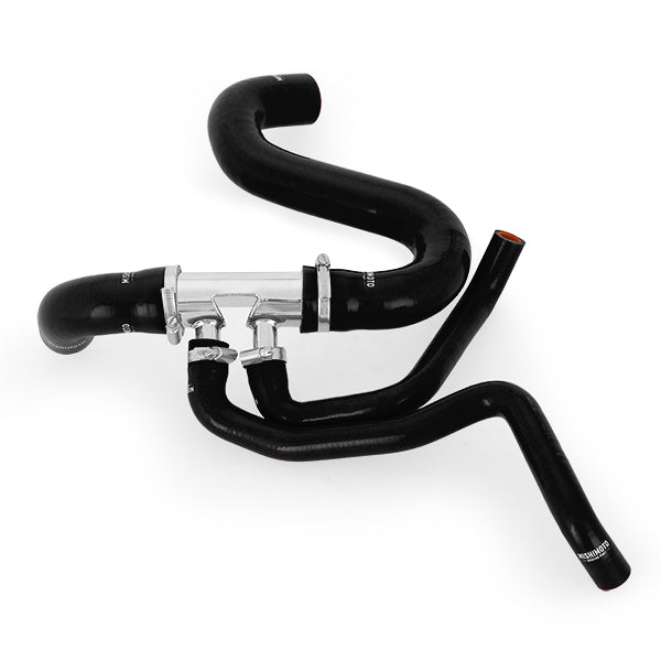 Mishimoto 2015+ Ford Mustang GT Silicone Lower Radiator Hose - Black - MMHOSE-MUS8-15LBK for 2015-2023 Ford Mustang - angle v