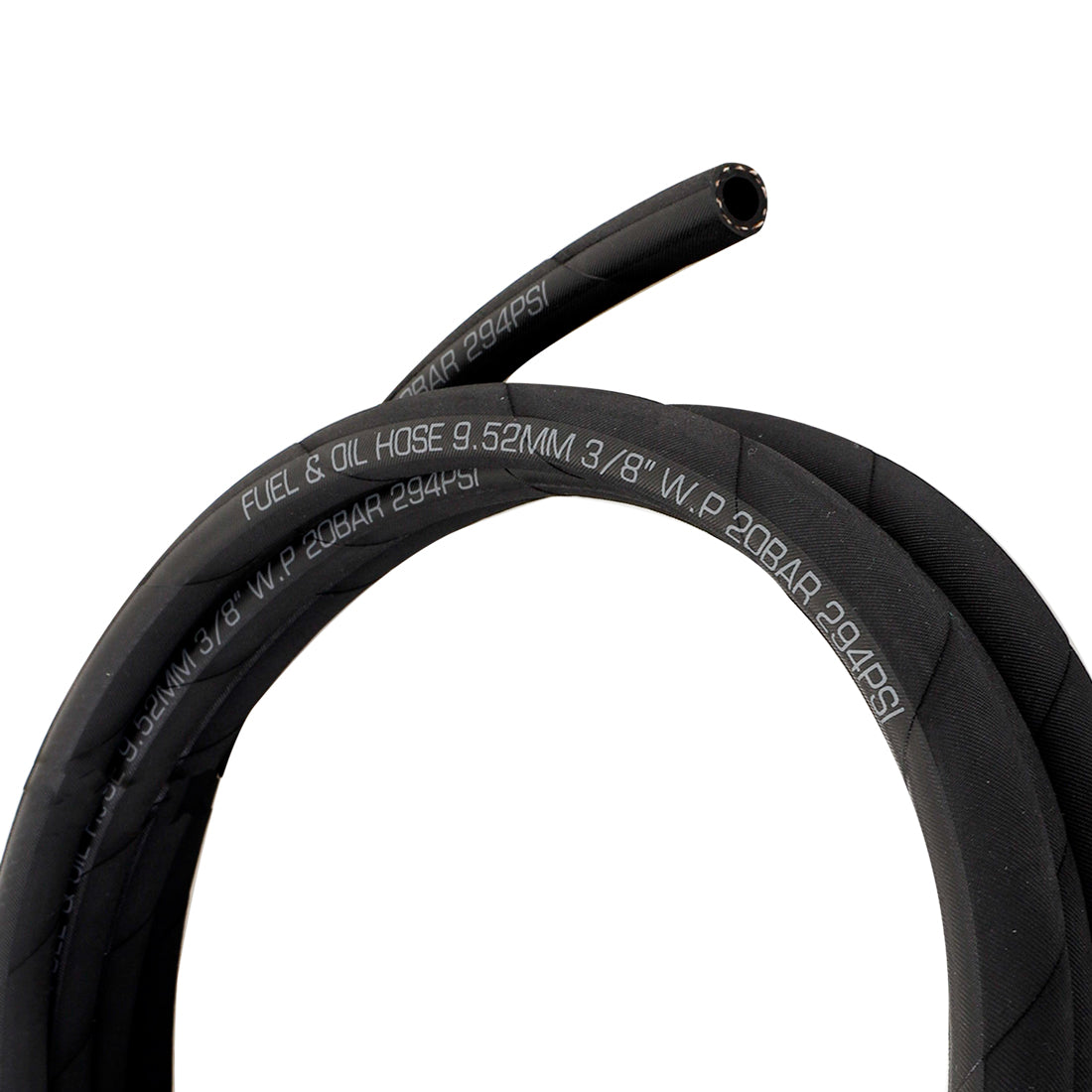 Mishimoto Push Lock Hose, Black, -6AN, 240in Length - MMHOSE-PL-06-240 by Mishimoto - detail view