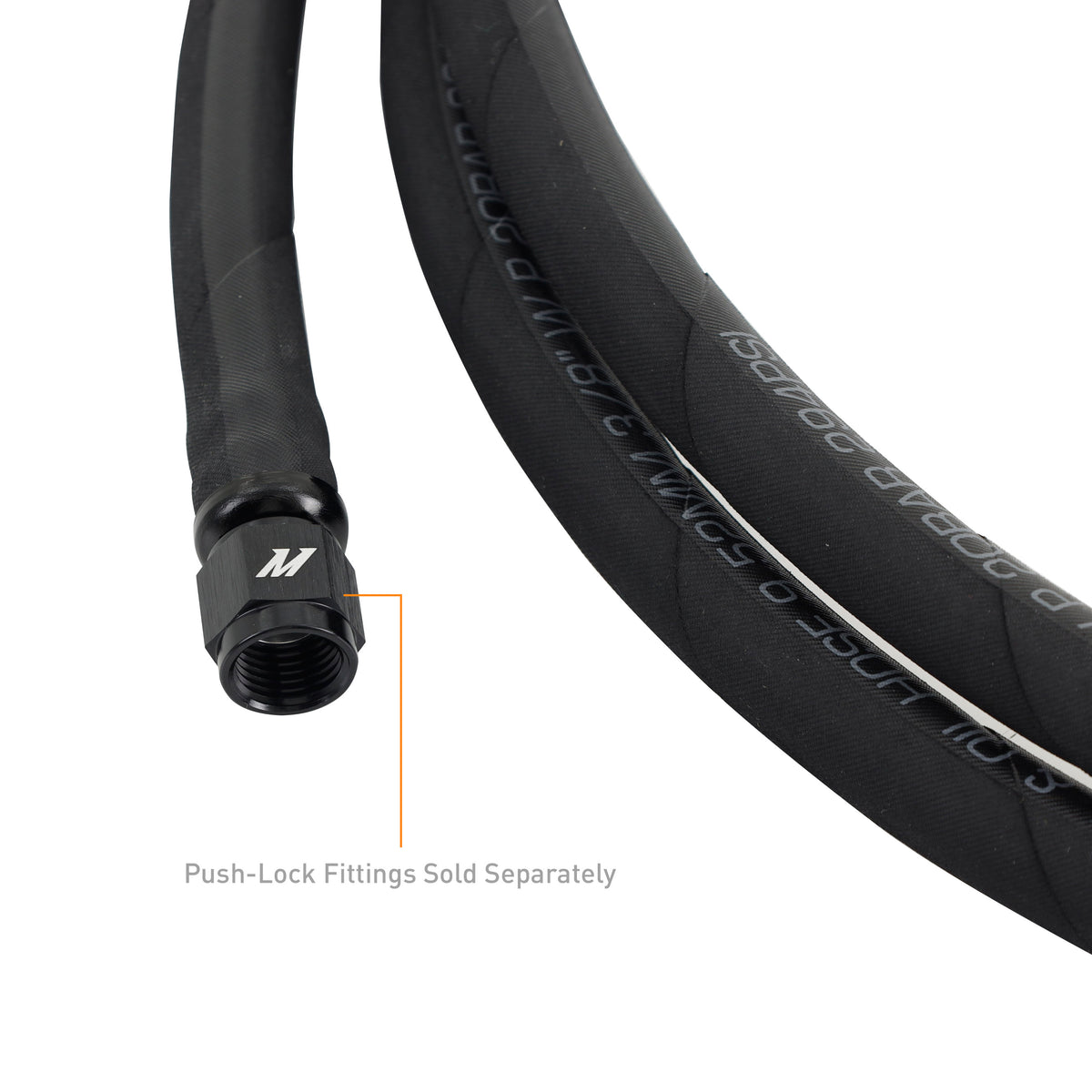 Mishimoto Push Lock Hose, Black, -4AN, 240in Length - MMHOSE-PL-04-240 by Mishimoto - detail view